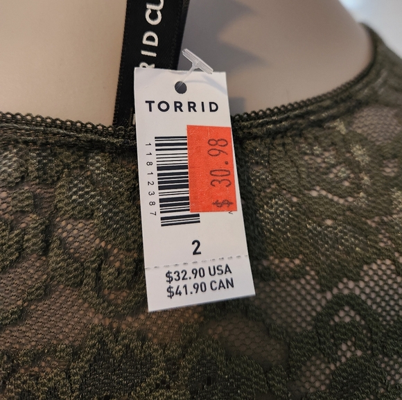 Lace Short Sleeve Under-It-All Crop Top - Picture 2 of 9